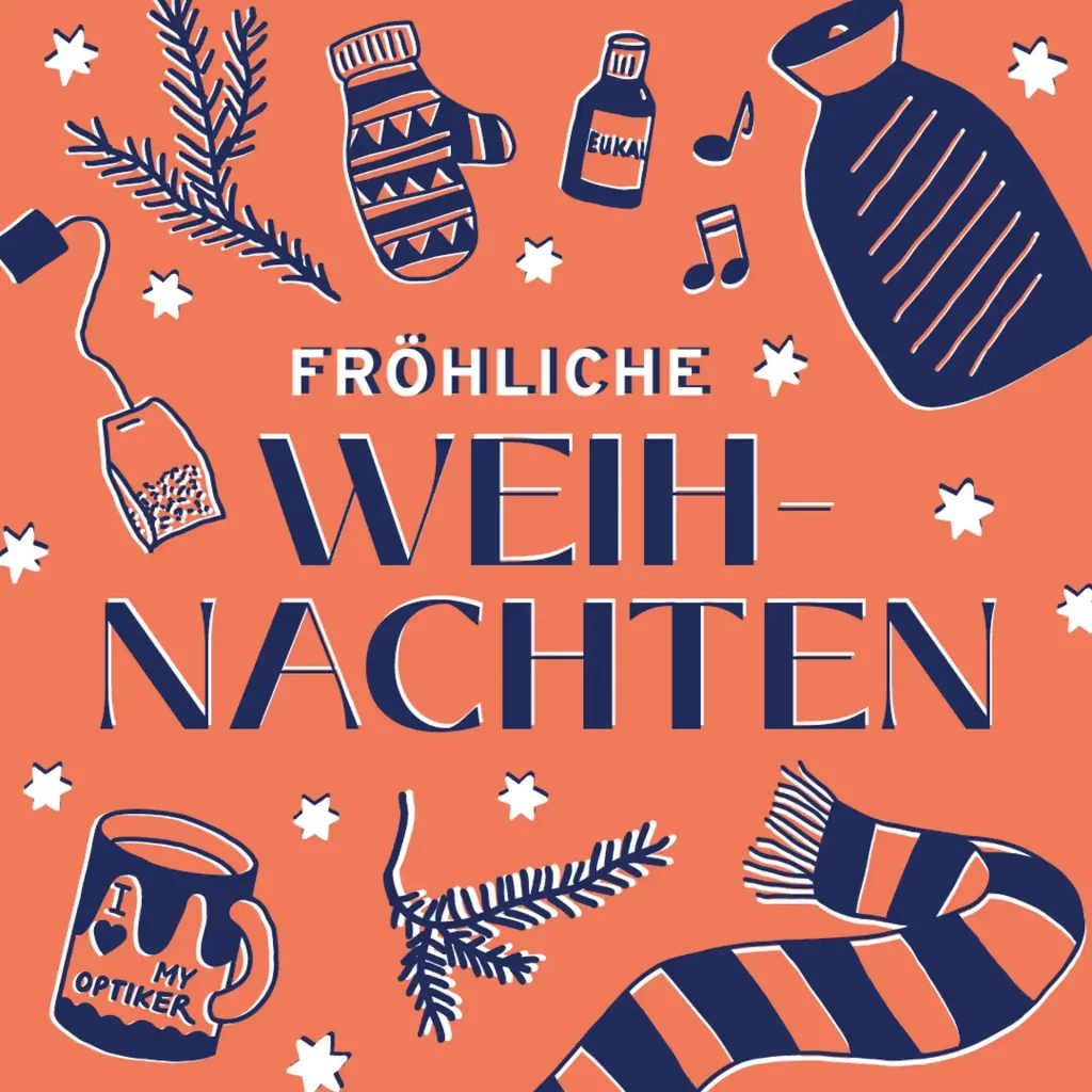 Illustration mit dem Motiv Fröhliche Weihnachten